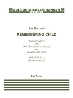 WH32021 Remembering Child (2013) for viola and orchestra score