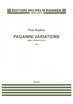 Poul Ruders, Paganini Variations - Piano Concerto No.3 Piano and Orchestra Partitur