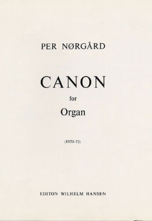 Canon  for organ