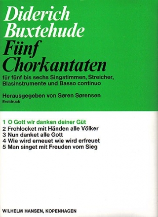 Dietrich Buxtehude, O Gott, Wir Danken Deiner Guet Mixed Choir [SATB], Violin and Cello Chorpartitur