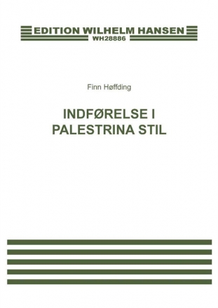 Finn Hoffding, Indforelse I Palestrina Stil  Klavierauszug