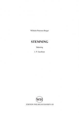 Stemning (Stmning) for mixed choir a cappella choral score (dn/schwed)