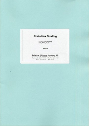 Christian Sinding, Violin Concerto Op. 45 Violin and Orchestra Partitur + Stimmen