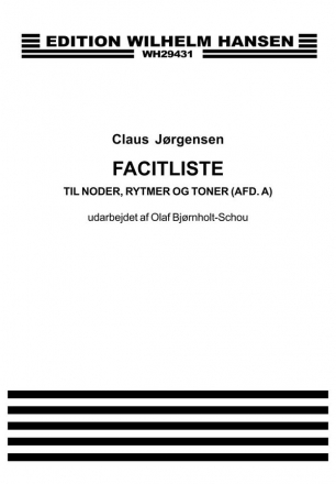 Claus Jorgensen, Facitliste Til Claus Jorgensen  Buch