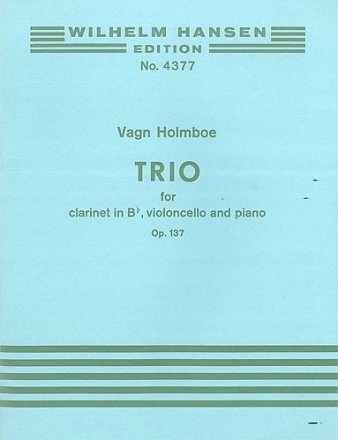 Vagn Holmboe, Trio Op. 137 Clarinet, Cello and Piano Stimmen-Set