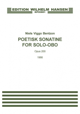 Niels Viggo Bentzon, Poetisk Sonatine Op.200 Oboe Buch