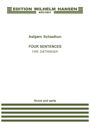 Asbjrn Schaathun, Fire Stninger (Four Sentences) Flute, Oboe and Clarinet Partitur