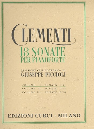 18 sonate vol.1 (nos.1-6) per pianoforte