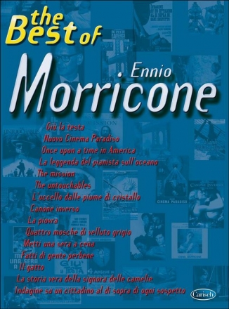 The best of Ennio Morricone: 15 great Movie songs for piano (with guitar boxes)