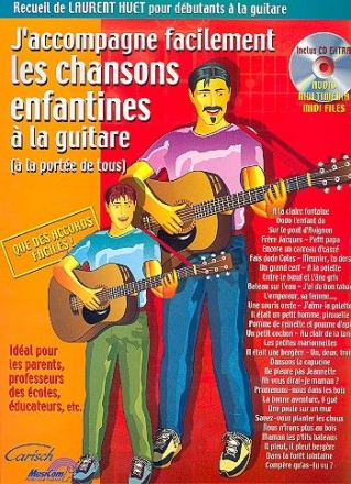 J'accompagne facilement les chansons enfantines (+CD-ROM): for guitar/tab