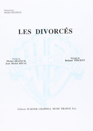 Michel Delpech, Les Divorces Vocal and Piano Buch