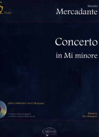 Concerto e minor (+CD-Rom) for flute and orchestra piano reduction and full score