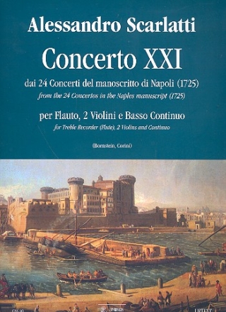 Concerto no.21 per flauto, 2 violini e bc partitura e partie