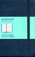 Moleskine Notizbuch mit Notenlinien (beidseitig) Din A6, mit Innentasche und Gummiband