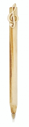 Kugelschreiber aus Holz mit Violinschlssel aus Holz