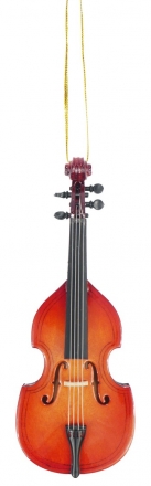 Kontrabass 13 cm Holz mit Schlaufe zum Aufhngen