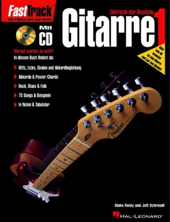 Fast Track Gitarre Band 1 (+CD) Riffs Licks Skalen und Akkordbegleitung Noten und Tabulatur