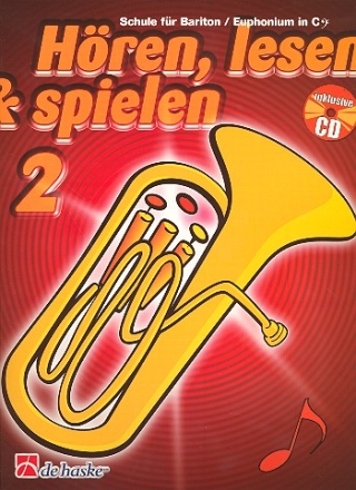 Hren lesen und spielen Band 2 (+CD) Schule fr Bariton/Euphonium in C (Baschlssel)