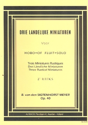 3 lndliche Miniaturen op.40 fr Oboe (Flte)