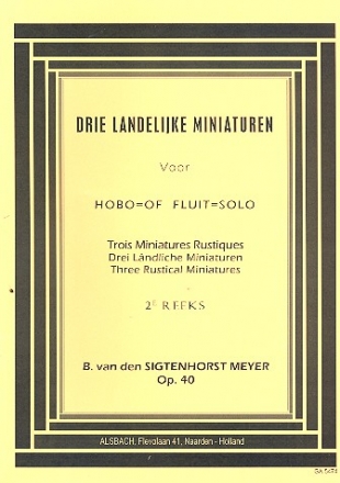 3 lndliche Miniaturen op.40 fr Oboe (Flte)