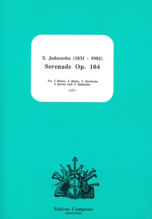 Serenade op.104 for 2 flutes, 2 oboes, 2 clarinets, 2 horns and 2 bassoons,      score and parts