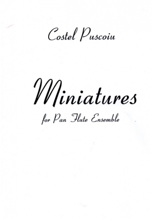 Miniatures for pan flute ensemble score