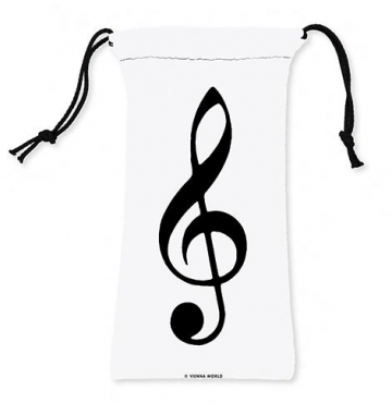 Brillenetui Violinschlssel weiss