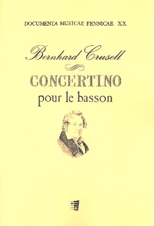 Concertino pour le basson fr Fagott und Klavier