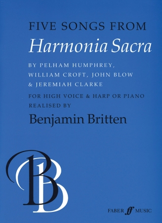 5 Songs from Harmonia sacra for high voice and harp or piano