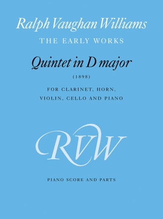 Quintet D major for clarinet, horn, violin, cello and piano piano score and parts