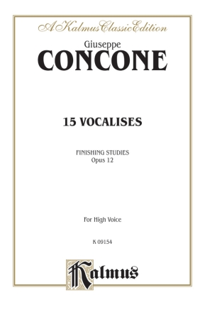 15 Vocalises - Finishing Studies op.12 for high voice and piano