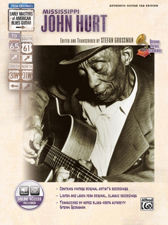 Mississippi John Hurt (+Online Audio): for guitar/tab