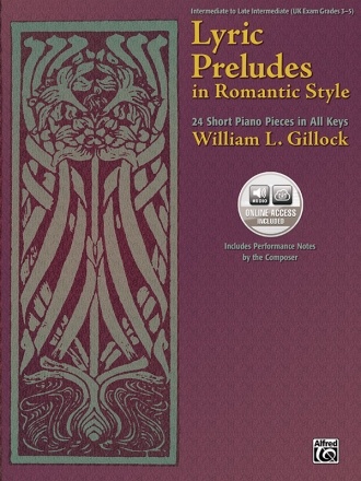 Lyric Preludes in romantic Style (+Online Audio) for piano