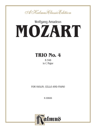 Trio No.4 in C Major KV548 for violin, violoncello and piano parts