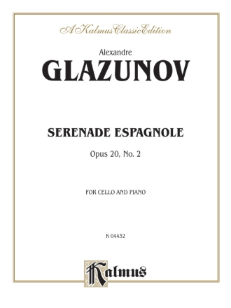 Glazounov Serenade Espagnole  Cl  Kalmus Classic Series