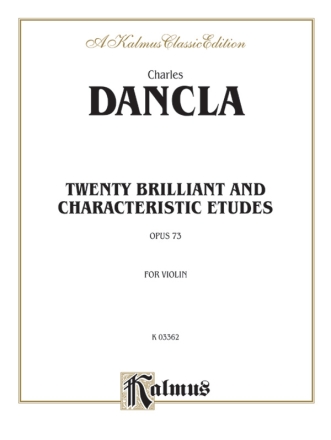 Dancla 20 Etudes Op. 73        V  Kalmus Classic Series