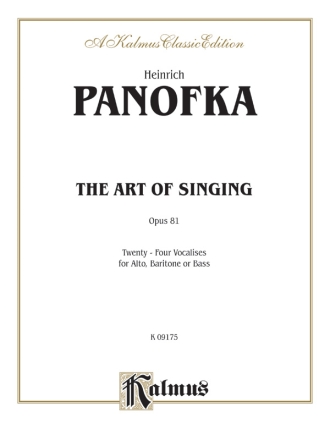 Panofka Art Of Singing Op 81 Al/  Kalmus Classic Series