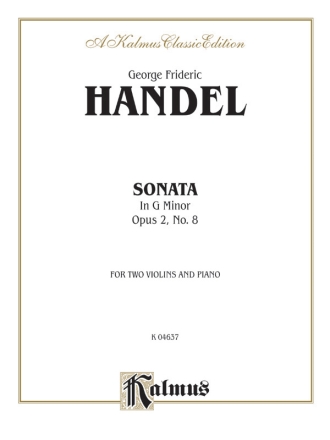 Sonata in G Minor op.2,8 for  2 violins and piano