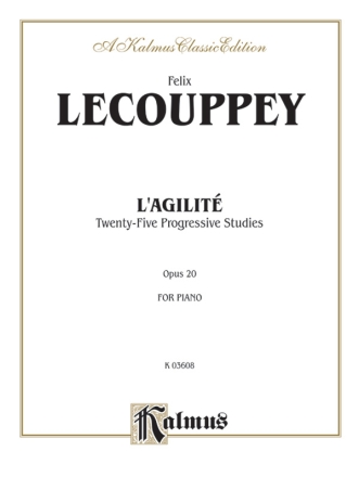 Le Couppey L'Agilite Op. 20    P  Kalmus Classic Series