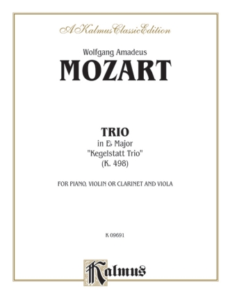 Mozart Trio E Fl.,K498,Cl/Va/Pa  Kalmus Classic Series