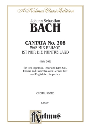 Bach Cantata No. 208           V  Kalmus Classic Series