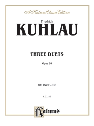 Kuhlau Three Duets Op 80  Kalmus Classic Series