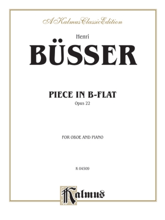 Piece in Bb Op.22 (oboe and piano)  Kalmus Classic Series