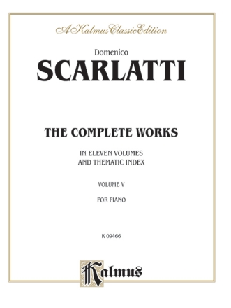 Scarlatti Complete Wks.V.5 P/S  Kalmus Classic Series