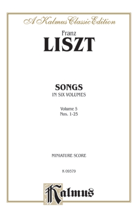 Liszt Songs Vol 5 Ms  Kalmus Classic Series