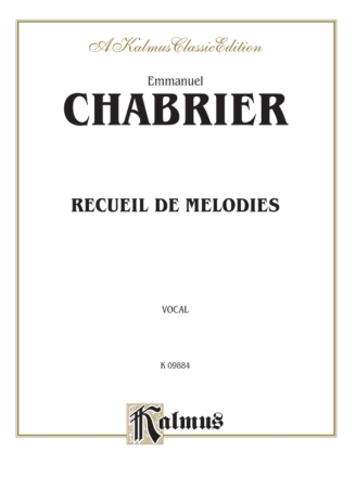 Recueil de Melodies for voice and piano