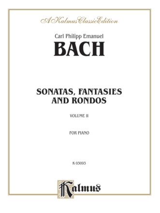 Bach,C.P.E.Son Fant&Rondos Ii  Kalmus Classic Series