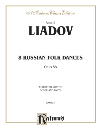 Liadow 8 Russian Folk Ww 5Tet  Kalmus Classic Series