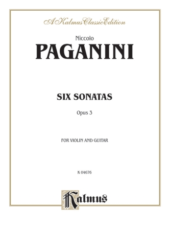 6 Sonatas op.3 for violin and guitar score and part,  archive copy