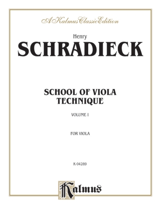 Schradieck School Viola Tech.1 V  Kalmus Classic Series